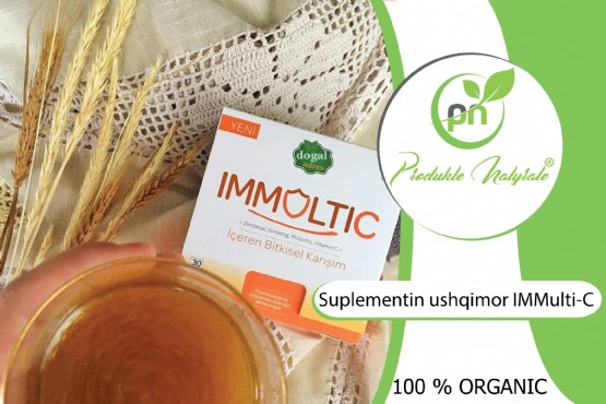 Suplement Ushqimor IMMulti C, Dobite E Xhenxhefilit, Dobite E Lirit Dhe Fares Se Lirit, Xhinxher Pluhur, Xhenxhefil,  Fara Liri, Propolisi Dhe Vlerat, Polen, Dobite E Xhinseng, Ginseng, Fara Chia ORGANIKE, Suplement bimor ushqyes